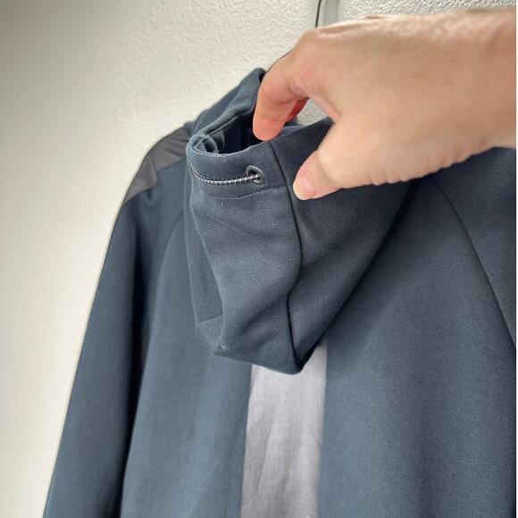 Puma Mens Black & Vinyl 3/4 Zip Pullover Thin Hooded Sweatshirt XL - Picture 8 of 15